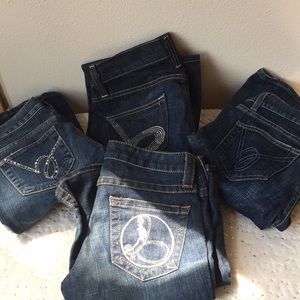 FOUR BEBE BLING BOOTCUT JEANS BUNDLE!!!